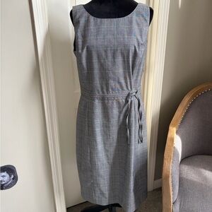 Covington Gray Plaid Midi Dress